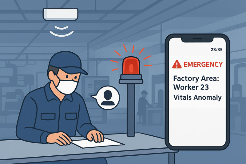 アラートは現場のパトライト（可視化）